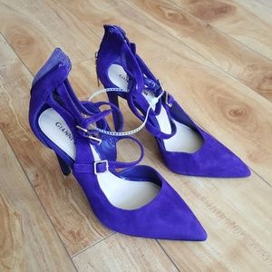 NWT Gianni Bini Purple Suede Heels